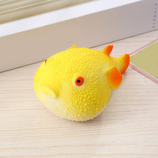 Flour Pufferfish Stress Ball Squeeze Toy Stress Relief Mini Puffer Sensory Toy Home Office Worker Decompression Tool