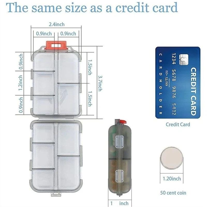 Neue praktische Reise-Pillendose, Pillenspender, Pillenorganizer, Tablettenbox-Etui, Behälter, Medikamentenunterteiler, Medikamentenboxen