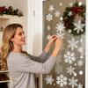 Christmas Snowflake Window Flowers PVC Electrostatic Stickers for Glass Reusable Winter Decorative Stickers