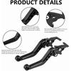 Brake Levers Motorcycle, 1 Pair Motorcycle Clutch Brake Handle Levers Universal Brake Lever Handle Double Disc for GY6 Xmaximum 400(Black)
