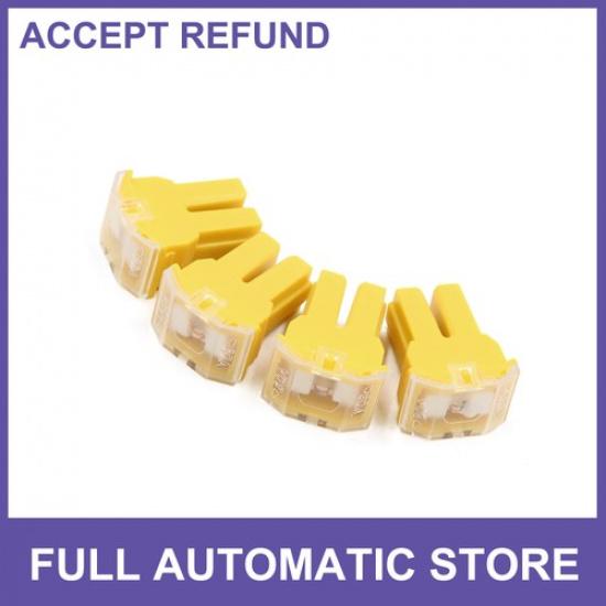 4pcs 60A Yellow Plastic Casing Female PAL Autotridge Fuse for Auto Auto Vehicle