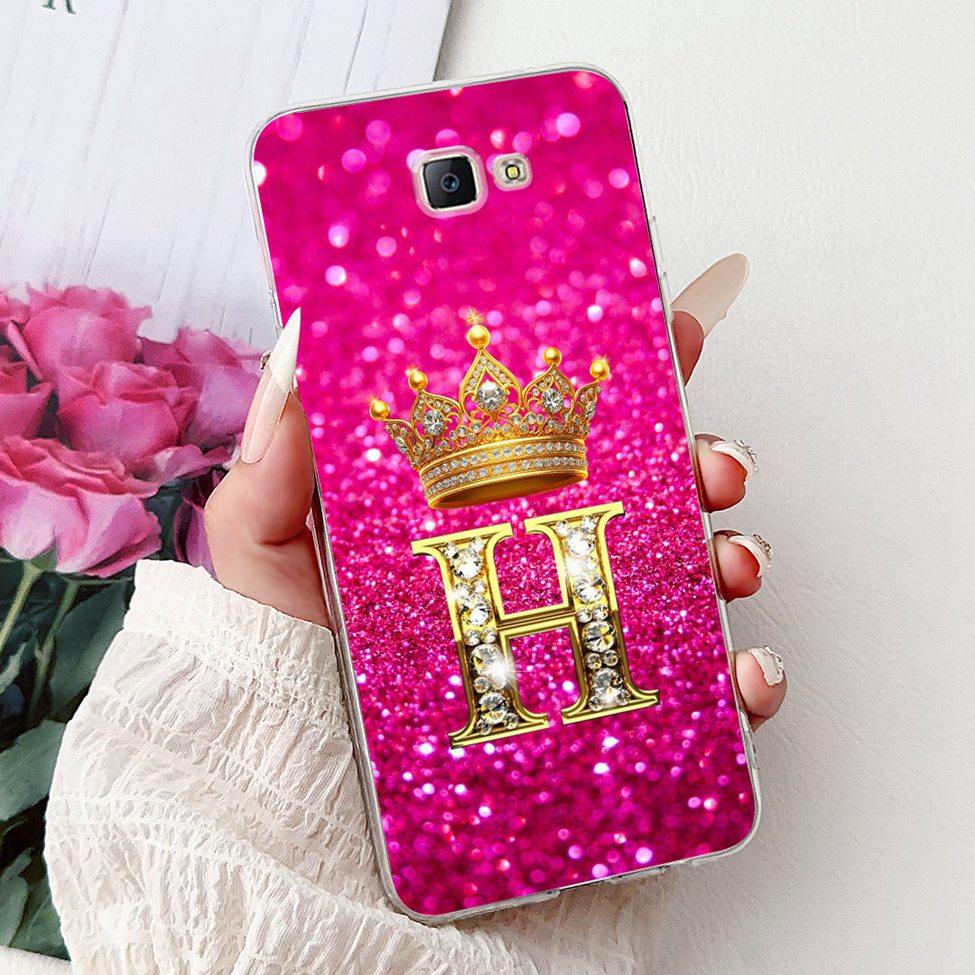 For Samsung J7 Prime Case Clear Fashion Luxury A-Z Letters Soft Back Cover For Samsung Galaxy J7 Prime 2 Phone Case Bumper
