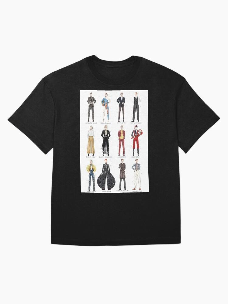 David Bowie Aesthetic Ziggy Stardust Lightning and Cute Retro Music Quotes Sticker Oversized T-Shirt