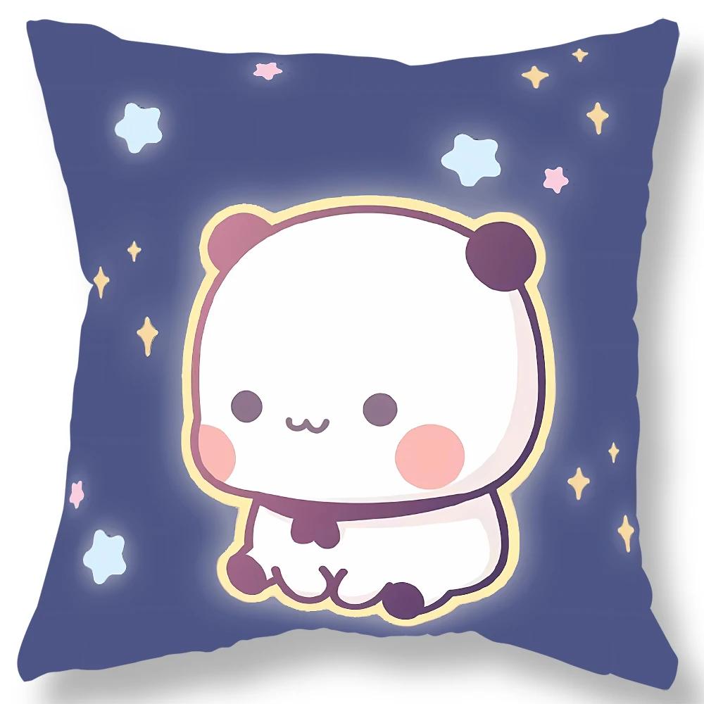 Niedlicher Bären-Print Kissenbezug Geschenk Kawaii Cartoon Animation Wohnzimmer Sofa Kissenbezug Zuhause Schlafzimmer Raum Dekoration