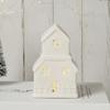 Yousheng Ceramic Snow House LED Decor Nordic Christmas Village Tabletop Lamp Creative Festive Centerpiece for Mantel And Shelf Display