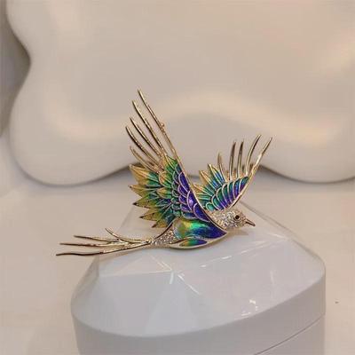 Squisita Spilla Uccello Colorato 3D - Corsage di Lusso per Cappotti Autunnali e Invernali