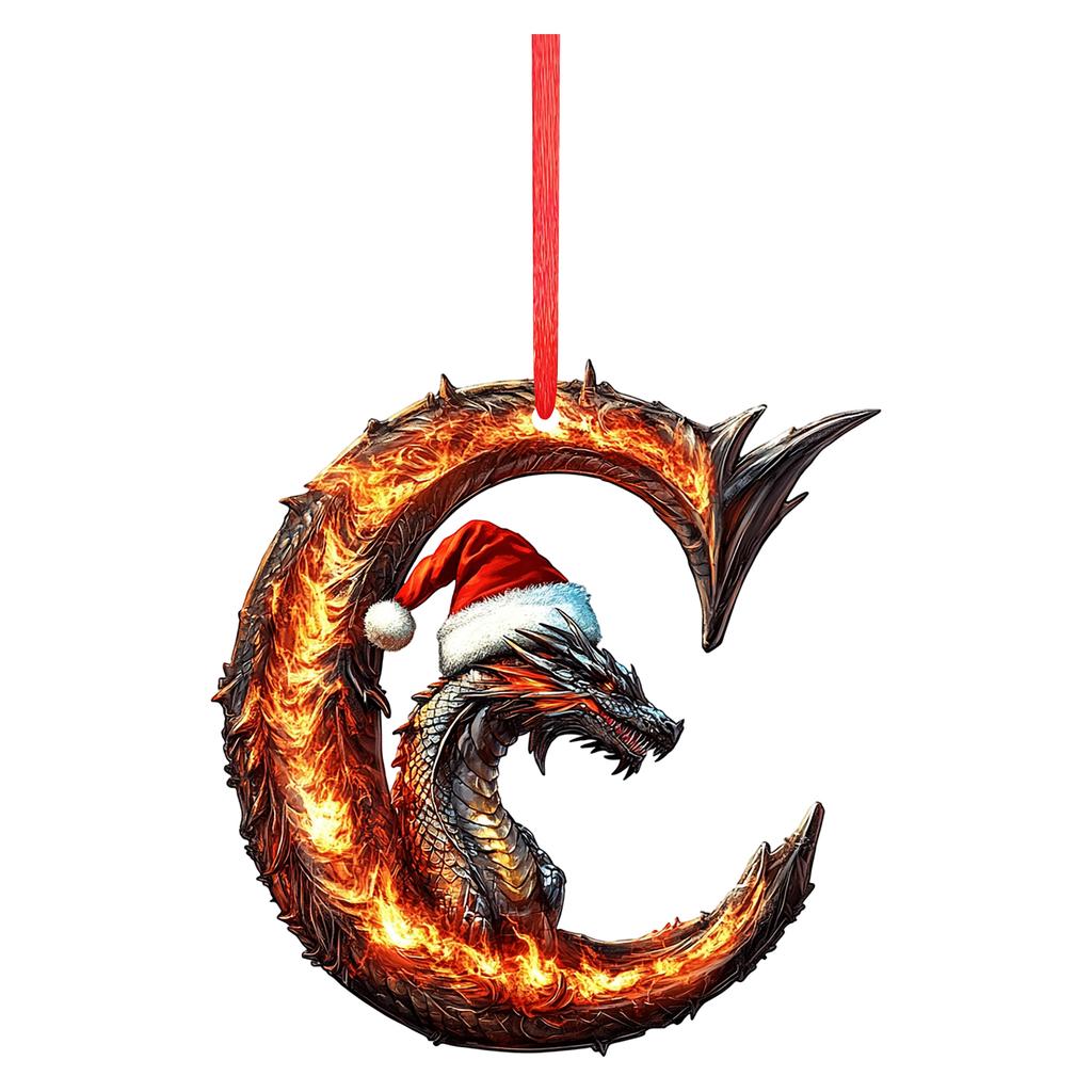 2D 26 Letter  Christmas Ornaments Acrylic Flat Christmas Tree Home Decorations Ornaments