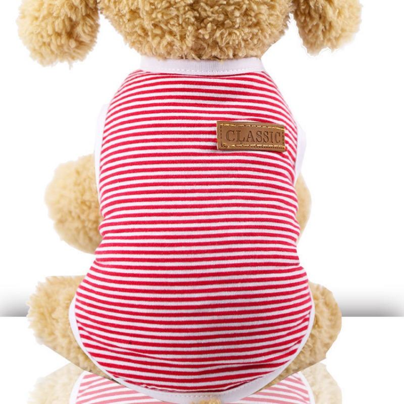 Spring and Summer Dog and Cat Pet Clothes, Cotton Striped Vests, Small and Medium-sized Dog Supplies, Cat Clothing, Pet Clothes