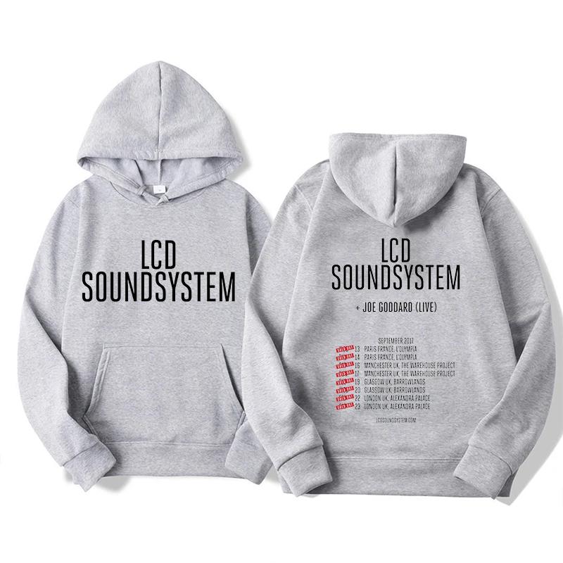 

ЖК-звуковая система Электронная рок-группа Толстовки с капюшоном Модные толстовки для мужчин Длинные рукава с капюшоном Зимние унисекс-пуловеры Уличная одежда XS