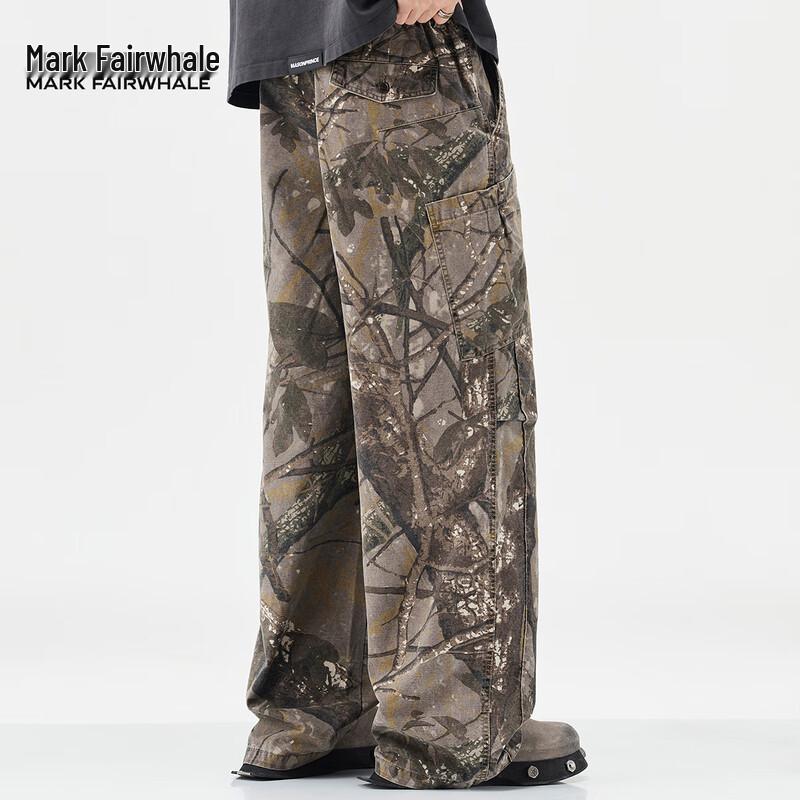 Mark Fairwhale Men's Camouflage Straight-Leg Cargo Pants