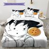 Biancheria da letto con motivo Son Goku, Set piumone Copripiumone Federa Regalo di compleanno per la casa (1 * copripiumino + 2 * federa, senza nucleo)
