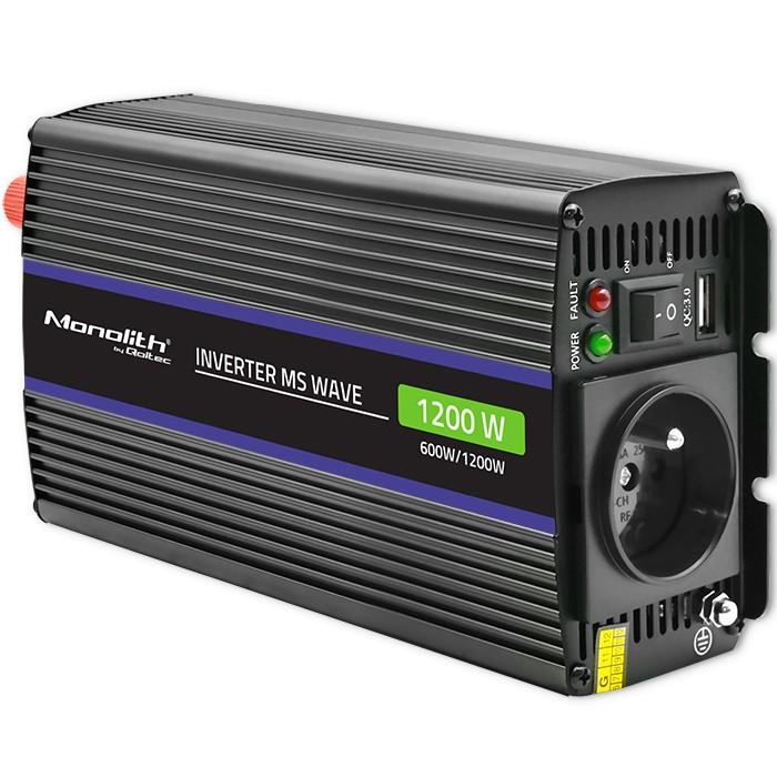 Conversor de voltagem 600W, 1200W Onda Senoidal
