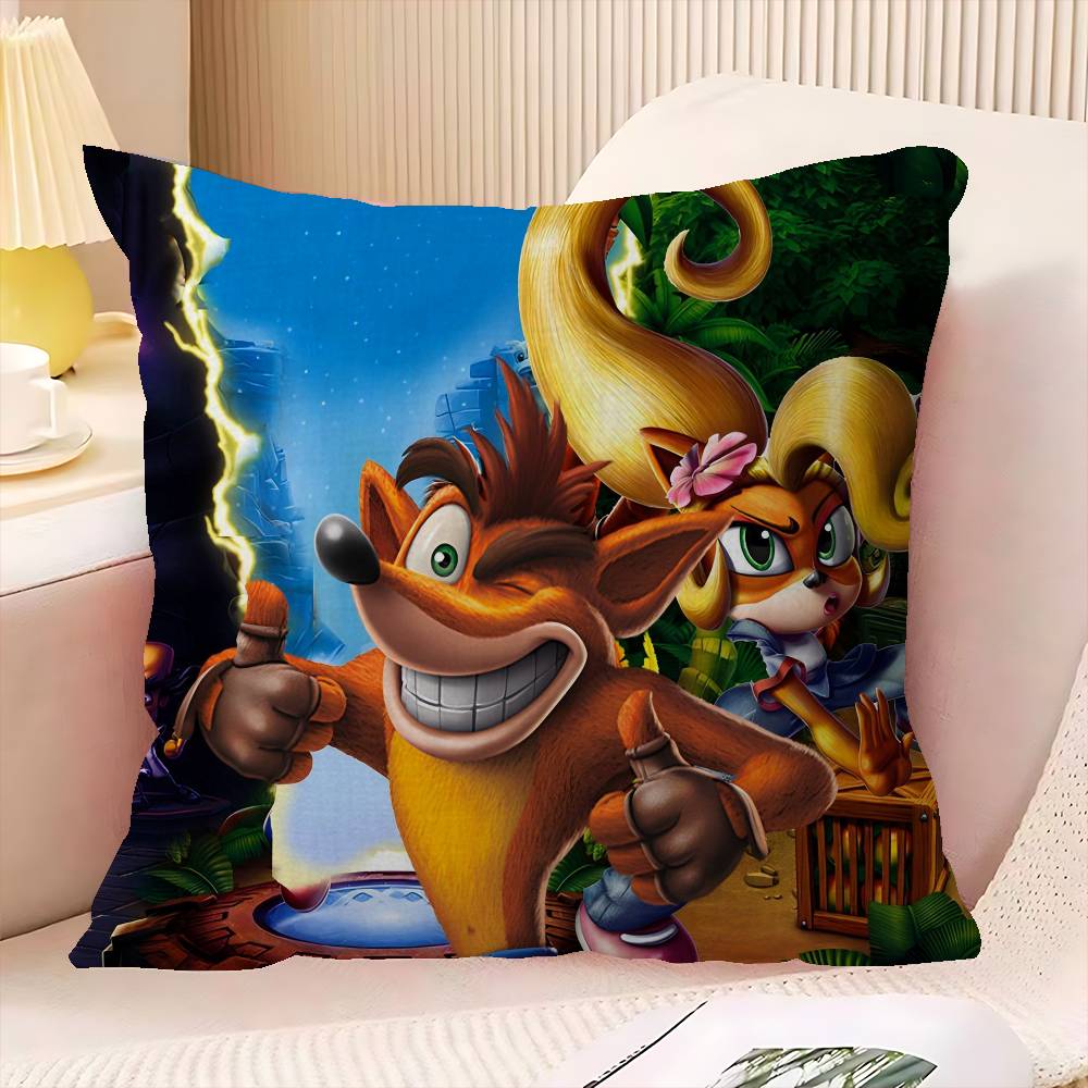 

Відеоігри C-Crash B-Bandicoot Наволочки Домашня постільна білизна Декоративна наволочка Весільна Суперм яка наволочка 45cmx45cm