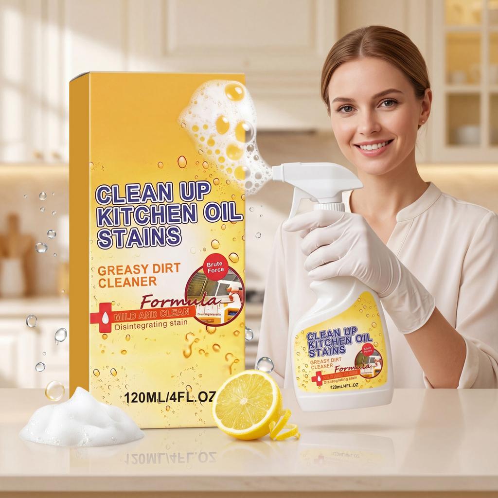 And Oil Stain Cleaner - 120ml Kitchen Degreaser for Stove and Countertops