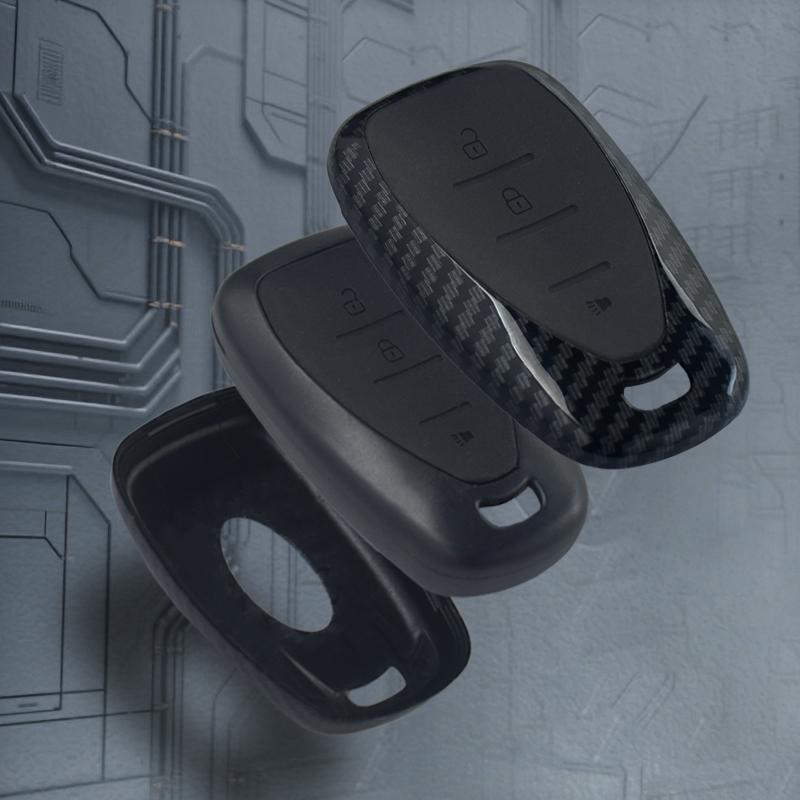 Carbon Abs Smart Auto Key Fob Cover Case Fit For Chevrolet Chevy Camaro Cruze Malibu Equinox Onix Spark Sonic Volt Protect