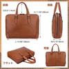 Vannus Men's Genuine Leather Briefcase, Business Attache Case, Fits A4 Size and 14-inch Laptops, Freestanding, Brown