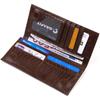 Textured Men's Vertical Wallet Made of Genuine Leather with Embossed CANPELLINI 21899 Brown