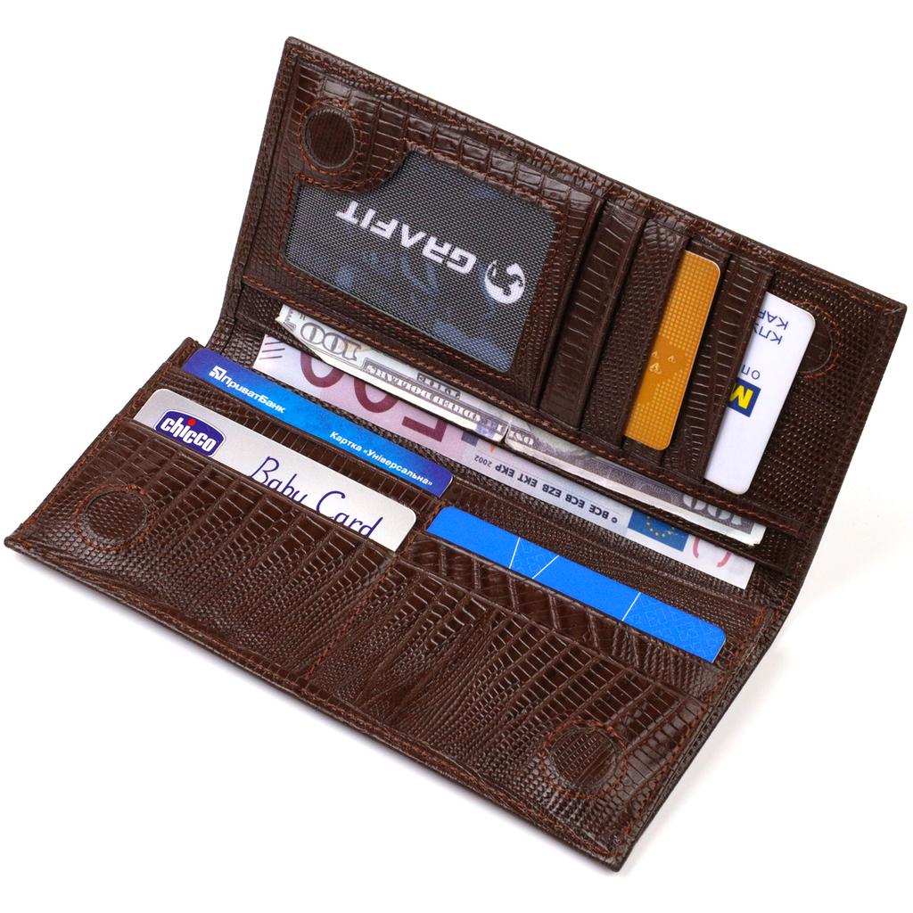 Textured Men's Vertical Wallet Made of Genuine Leather with Embossed CANPELLINI 21899 Brown