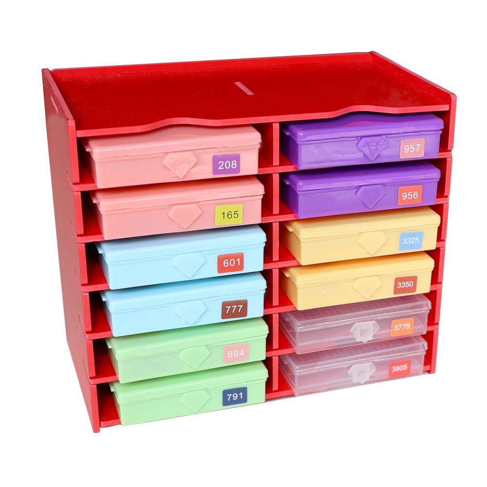 12 Pc Diamond Painting Tools Art Tray With Shelf Kit New Diamond Tray Keep Diamonds Neatly Arranged Diamond Painting Accessories