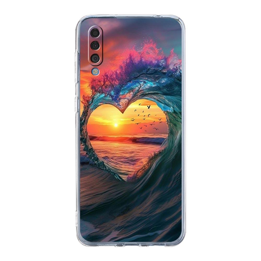 Phone Case For Samsung A56 A36 A26 A16 A14 A12 A22 A32 5G A34 A42 A52 A54 A50 A70 A40 A20S A04S A06 Cover Blue Sea Ocean Waves