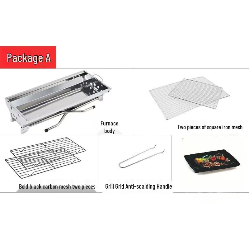 OEING Outdoor Folding Charcoal BBQ Grill