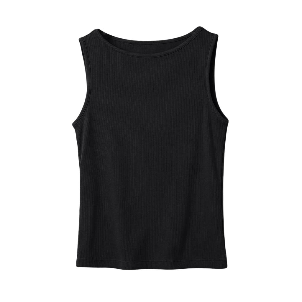 Damen I-förmige Weste mit einem Kragen und ärmellosem Unterhemd, Camisole Top