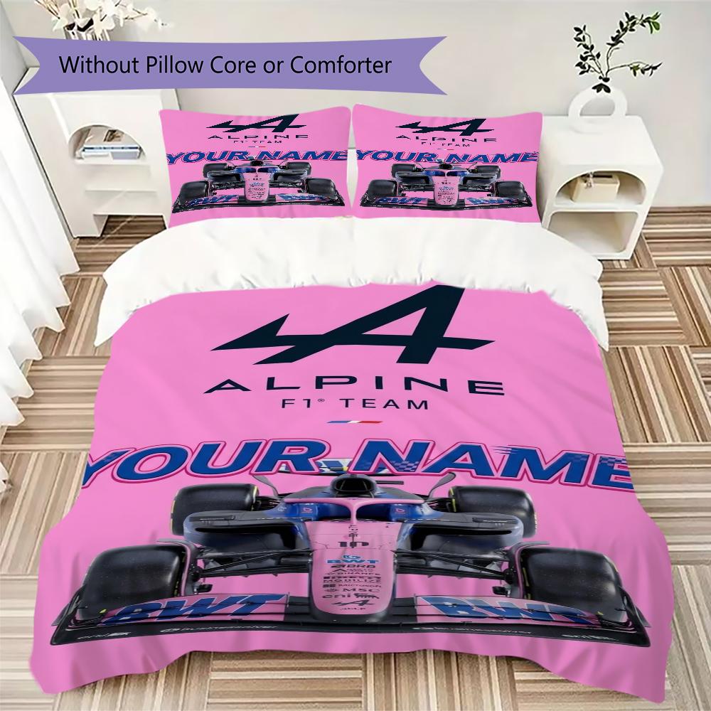 Custom Name Alpine Pattern Bedding uilt Set uilt Cover Pillowcase Home Decoration Birthday Gift (1*duvet cover+2*pillowcase without core)