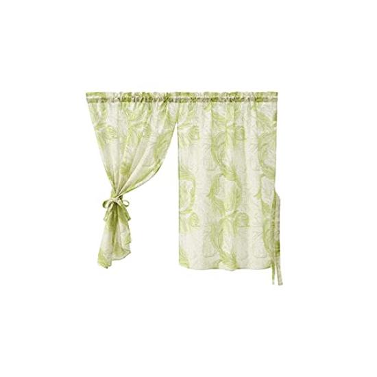 

Morris Design Studio Style Noren Acanthus Scroll 145 x Flame by Kawashima Selkon Textiles Sheer, Green, 90cm, Retardant, EJ1719, зелёный
