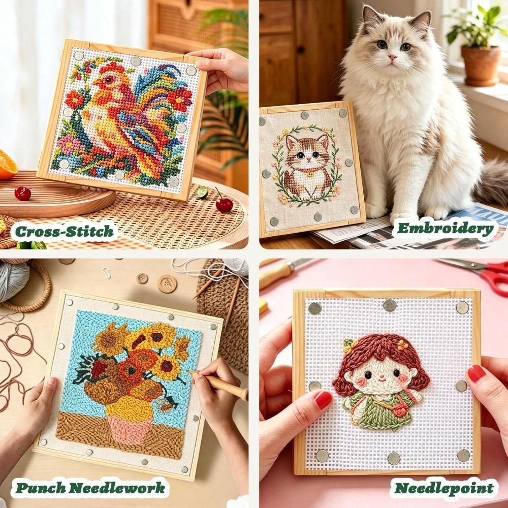 4/8/12Pcs Reusable Canvas Stretcher Bars Durable Wooden Frame Needlepoint Stretcher Bars DIY Craft