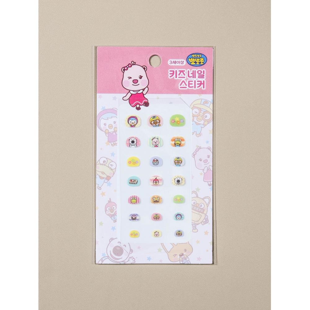 

DaiSo Pororo Children S Nail Sticker Orange Pororo and friends (Pobi)