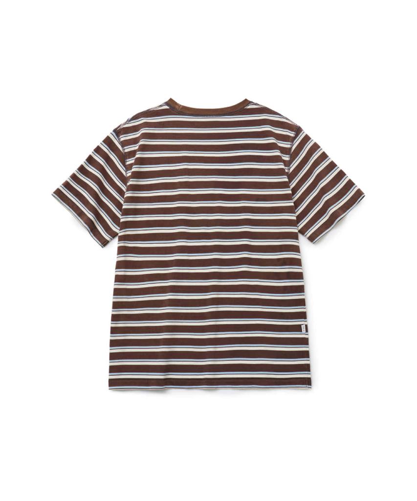 Haechinglum Bleached Stripe Tee Brown