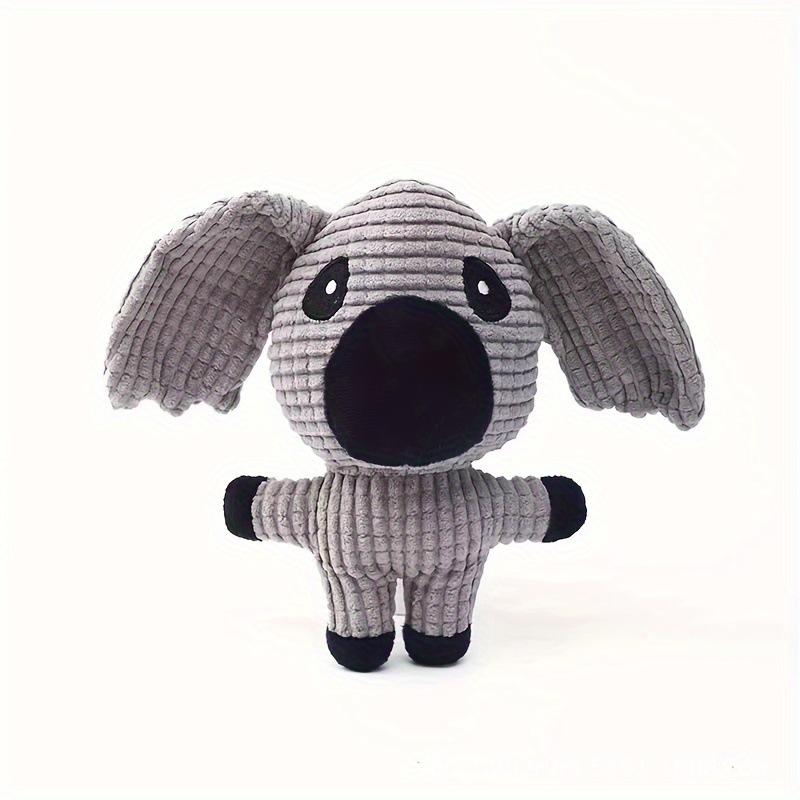 Corduroy Bunny Plush Dog Toy, Squeaky Stuffed Rabbit Chew Toy for Small Medium Dogs, Interactive Pet Play Gift