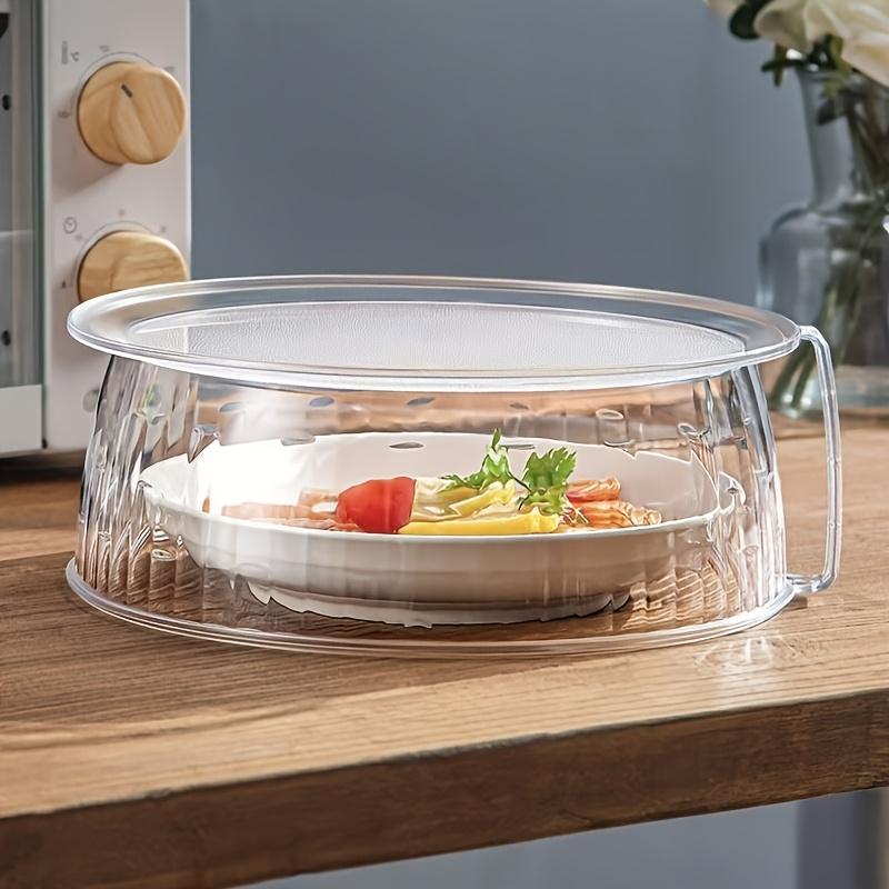 [Heat-Resistant Microwave Cover] 1pc Heat-Resistant 200°C Microwave Splash Guard Cover - Multi-Functional 360° Splash Guard, Food Insulation Lid
