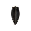 Coach Corner Zip Logo Print Fashion Versatile Double Layer Leather Clutch Women Clutch Black 6649-IMBLK
