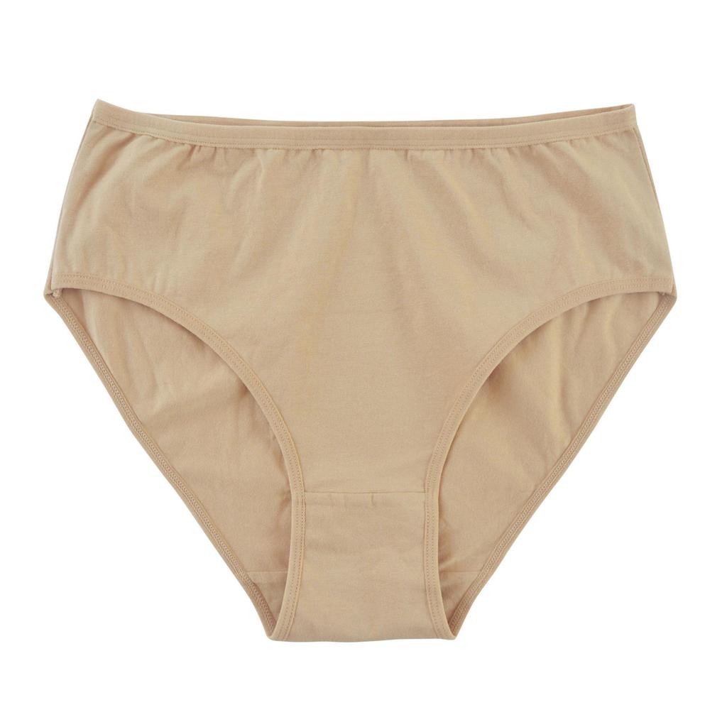 High Waist Plus Size Women's Cotton Underwear - Solid Color for Middle-Aged and Elderly Moms