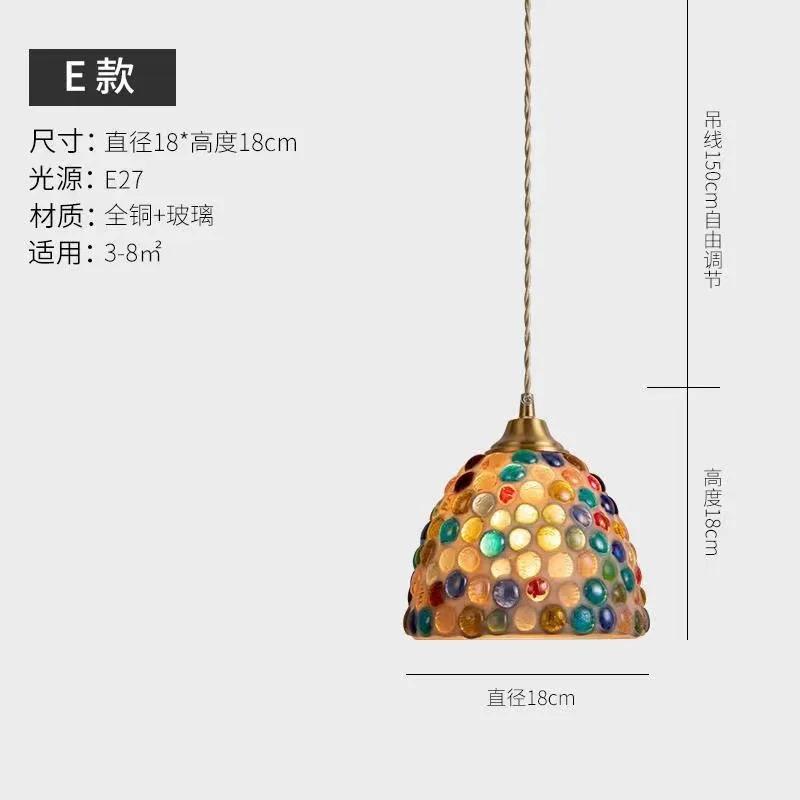 Bunte Muschel Mosaik Kreativer Anhänger Deckenleuchten Nordische Wohnkultur Kronleuchter Beleuchtung Esszimmer Küchenlampe