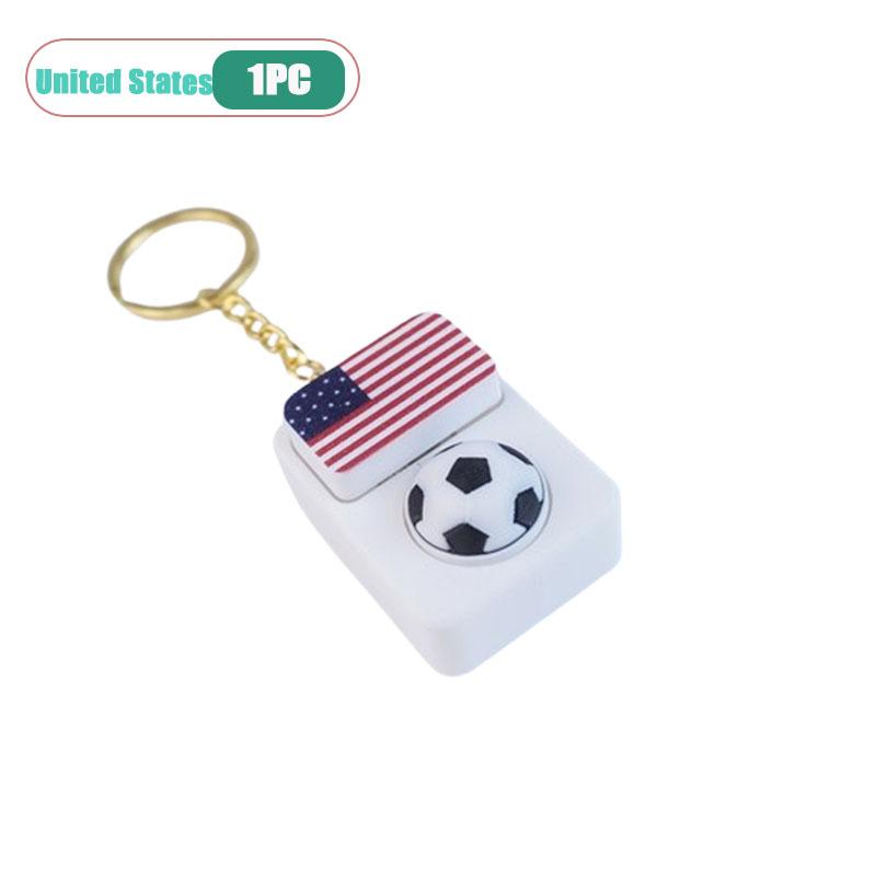 One Size Soccer Ball Clicker Keychain Stress Relief Fidget Toy for Fans Souvenir Gift for Men Women