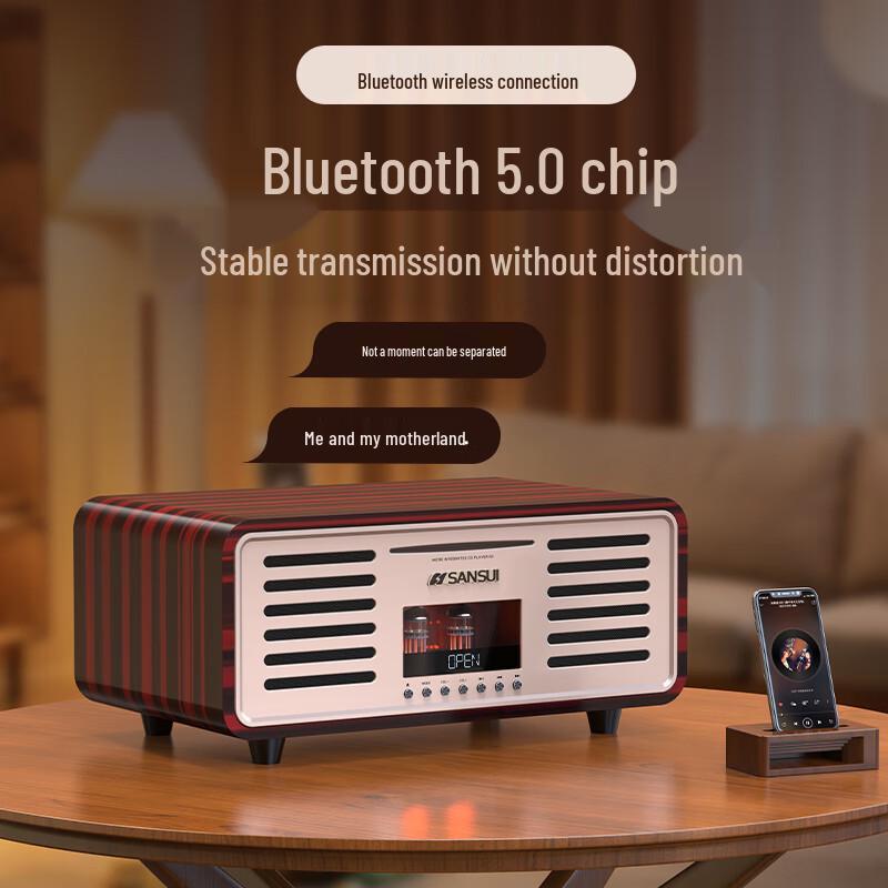 SANSUI HiFi Tube Amplifier Audio System with CD Player