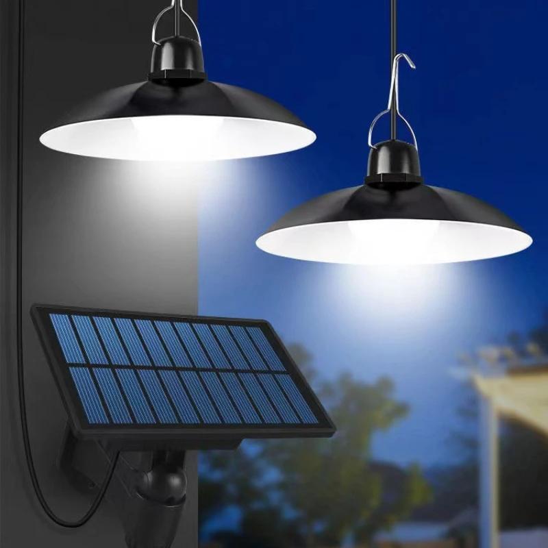 Solar Pendant Light IP65 Waterproof Led Solar Powered Lamp with Remote Control Chandelier Camping Outdoor Garden Hanging Lights
