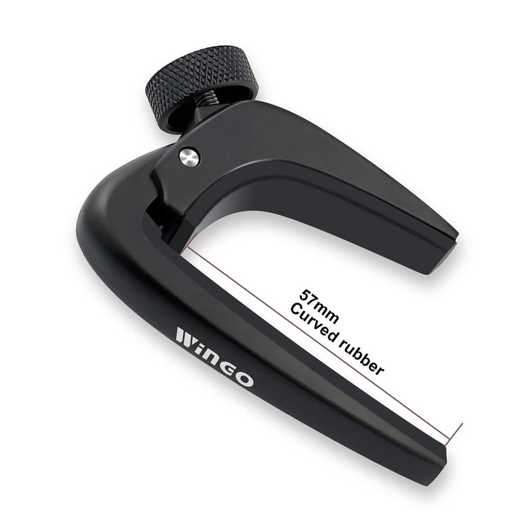 WINGO Capo Tast for Electric Guitar Professional Perfect Tension Capo Black Guitar/Acoustic - -