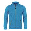 And Winter Men's Zipper Knitted Sweater Long Sleeved Thin Velvet Top Jacket