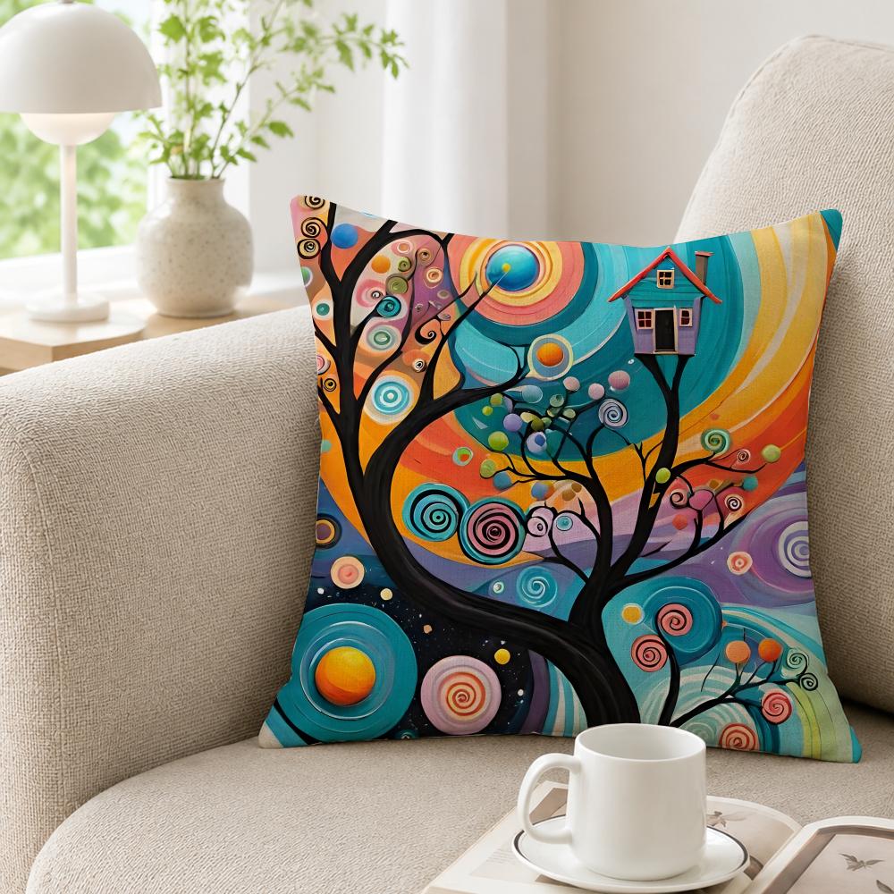 PNaive arts Cushion Cover Soft Washable Pillow Covers Suitable for Sofa Bed Travel Office Scenarios