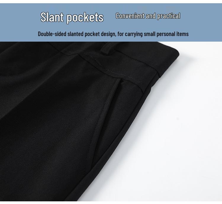 2026 Spring High-Waisted Wide-Leg Washed Cotton Straight Pants for Women, Floor-Length and Slimming