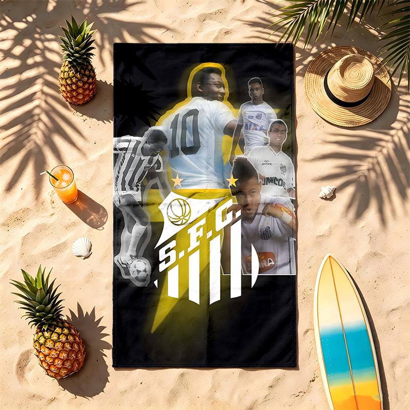 Santos Futebol Clube (5) Theme Beach Towel Sand Resistant Soft And Comfortable Suitable For The Pool Camping Yoga And Diving A Travel Essential