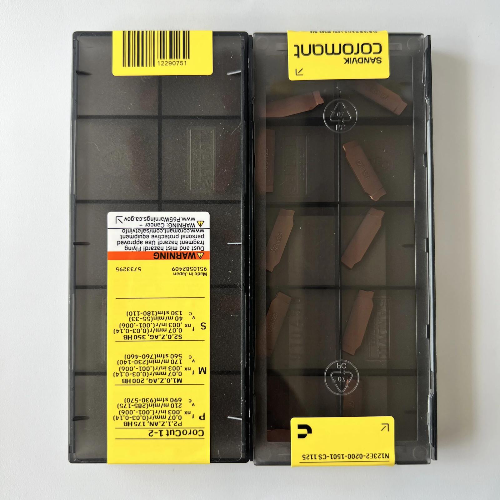 

SANDVIK / N123E2-0200-1501-CS 1125 / Industrial indexable Carbide Inserts 10 Pcs