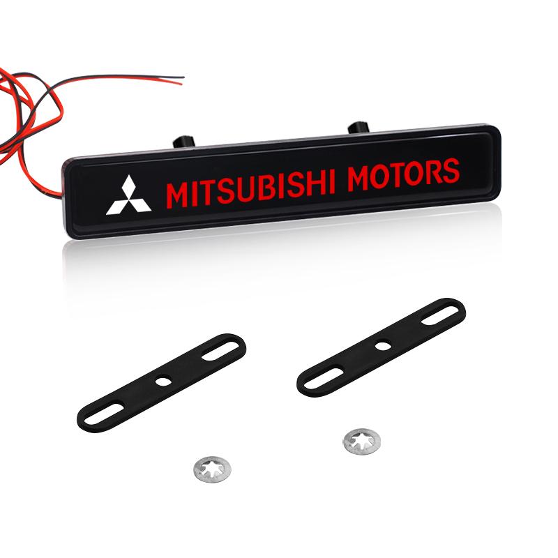 Car Decorative Light LED Front Hood Grille Emblem Badge Decor For Mitsubishi ASX I200 Outlander Pajero Eclipse Lancer