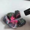 Natural Raw Emerald Sapphire Ruby Red Blue Green Gemstone Stone UV Fluorescence Reaction Home Decoration Stone Mineral Specimens