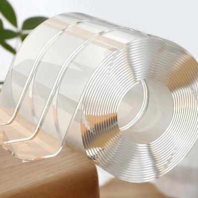 1/3/5M Tracsless Nano Tape Doppelseitiges Klebeband, transparent, spurlos, wiederverwendbar, wasserfest, Klebeband, reinigbar, für Zuhause, gekkotape