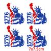 10Pcs USA Independence Day Embroidery Patches, Flag Eagle Bow Iron On Patches for Clothing Backpack Jeans DIY