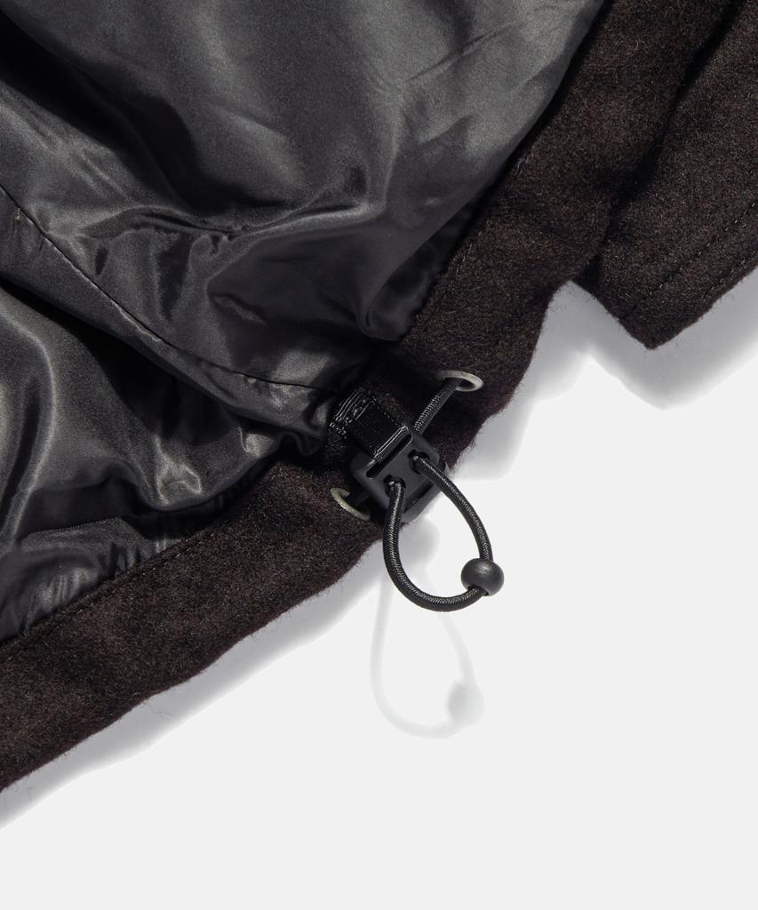 Espionage Wool Blend Track Blouson Dark Brown